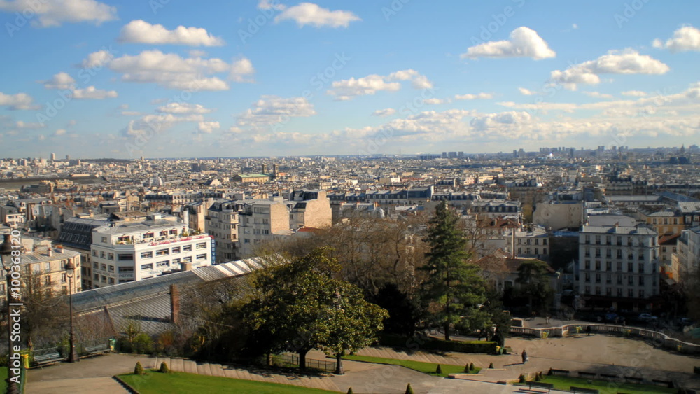 Time-lapse of Montmartre in Paris France. Time-lapse of Montmartre in Paris France.