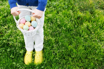 kid at easter time