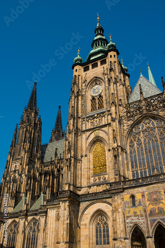 St. Vitus Cathedral facade Prague.