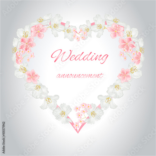 Wedding announcement vector
