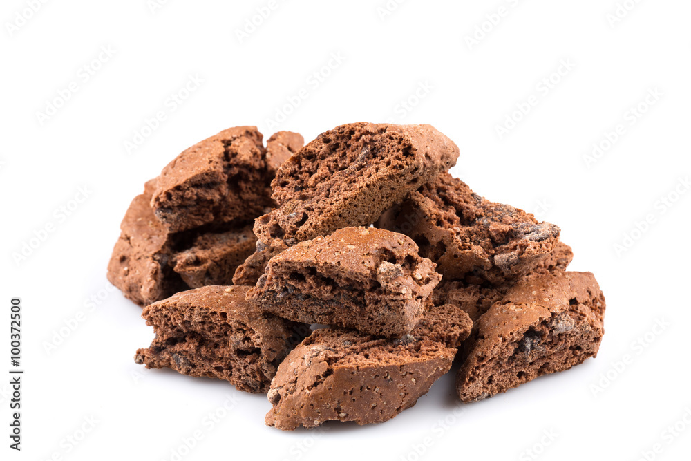 Cantucci with chocolate pieces Cantucci with chocolate pieces