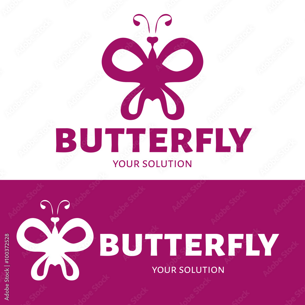 Vector logo butterfly. Brand logo in the shape of a butterfly. Vector logo butterfly. Brand logo in the shape of a butterfly.