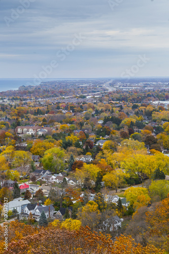 Overlooking Autumn Landscape from Niagara Escarpment, Ontario