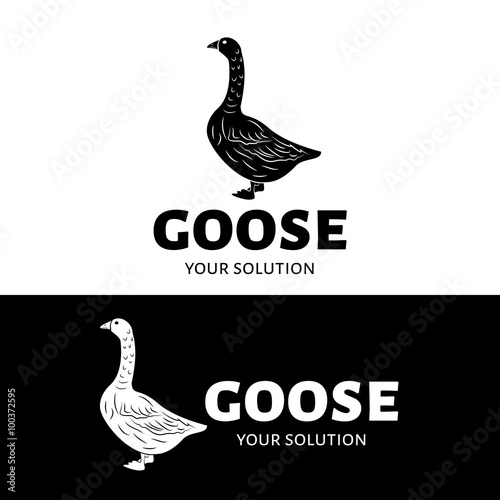 Goose vector logo. Brand logo in the form of a goose.