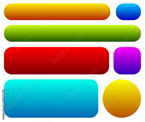 Colorful button, banner background set. Vector illustration.