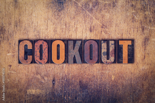 Canvas-taulu Cookout Concept Wooden Letterpress Type