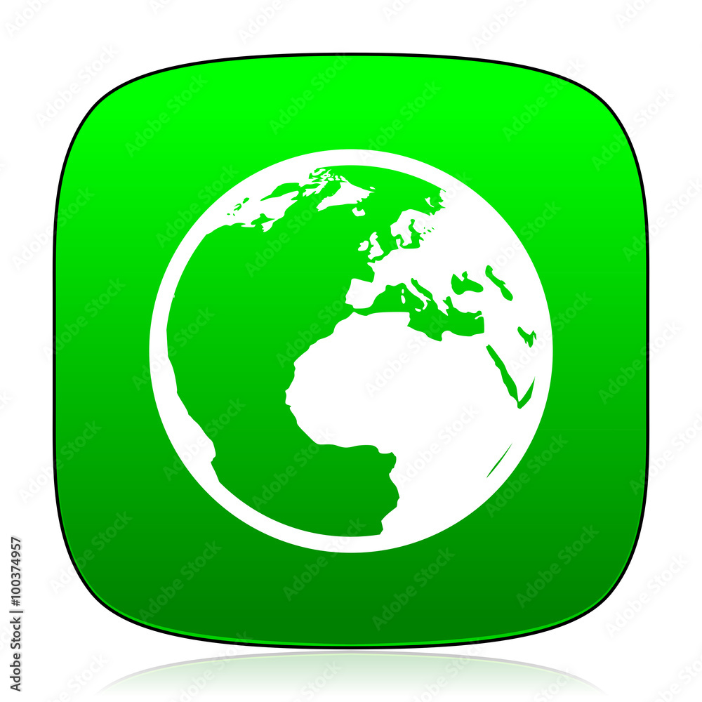 earth green icon for web and mobile app