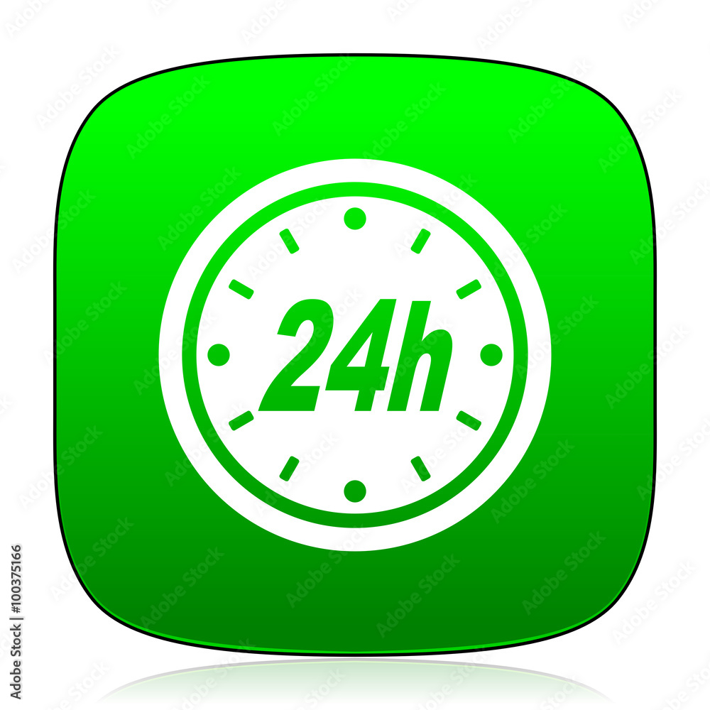 24h green icon for web and mobile app 24h green icon for web and mobile app