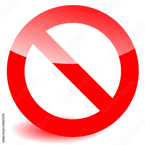 Prohibition, restriction sign vector for limit, stop, disallowed