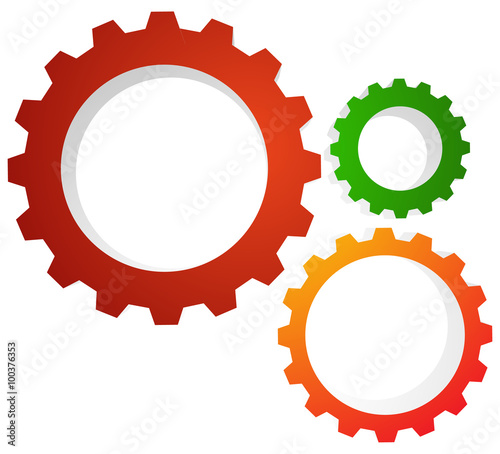 Gear wheel, gear, cogwheel graphic. Vector illustration for deve photo