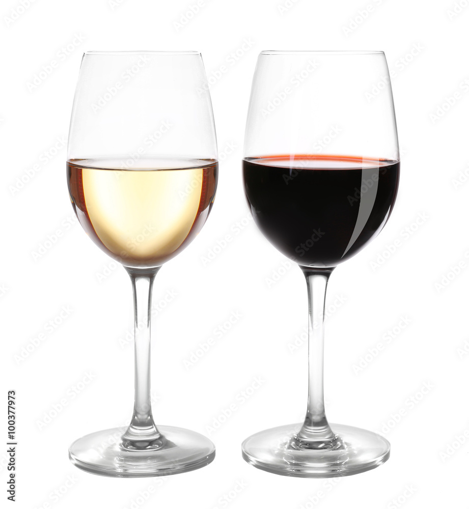 Different kinds of wine in gasses on light background Different kinds of wine in gasses on light background