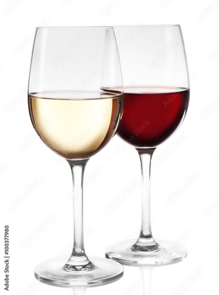 Different kinds of wine in gasses on light background Different kinds of wine in gasses on light background