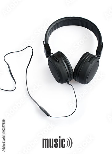 Pair of black headphones