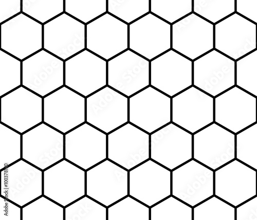 Seamless monochrome pattern, background with octagon shapes.