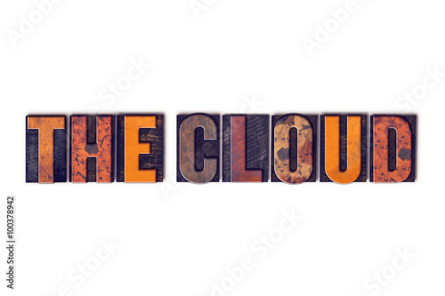 The Cloud Concept Isolated Letterpress Type