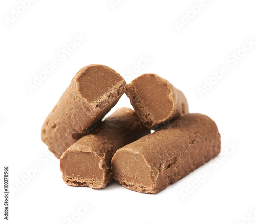 Chocolate praline candy isolated