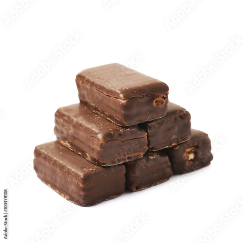 Pyramid of chocolate candies