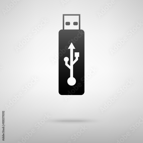 Usb memory black icon