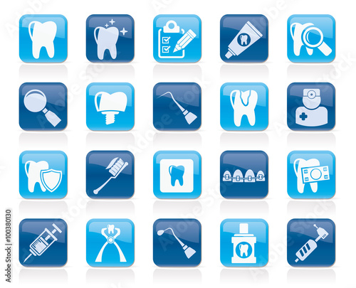 dental medicine and tools icons  - Vector Icon set