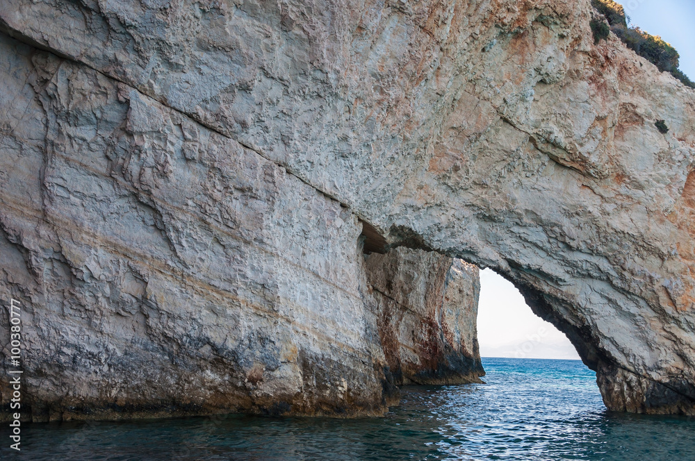 Blue caves on Zakynthos Island