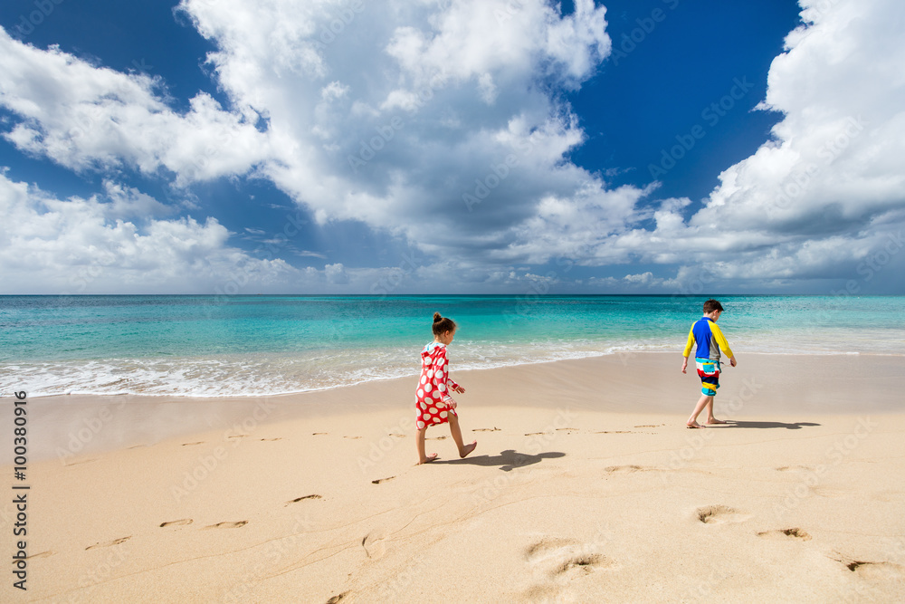 Kids having fun at beach