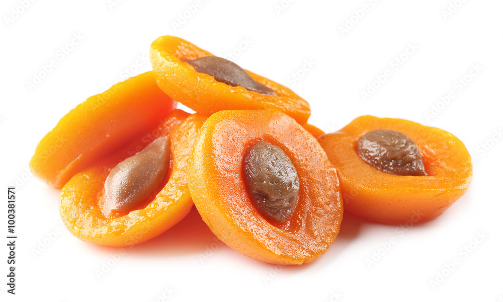 Fruit apricot jelly candies isolated on white Fruit apricot jelly candies isolated on white