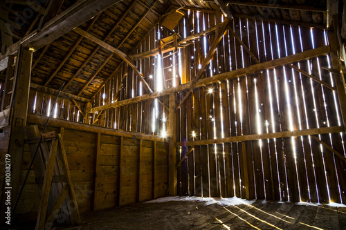Interior of a Rustic Old Barn