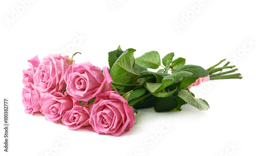 Fototapeta Naklejka Na Ścianę i Meble -  Bouquet of pink roses isolated