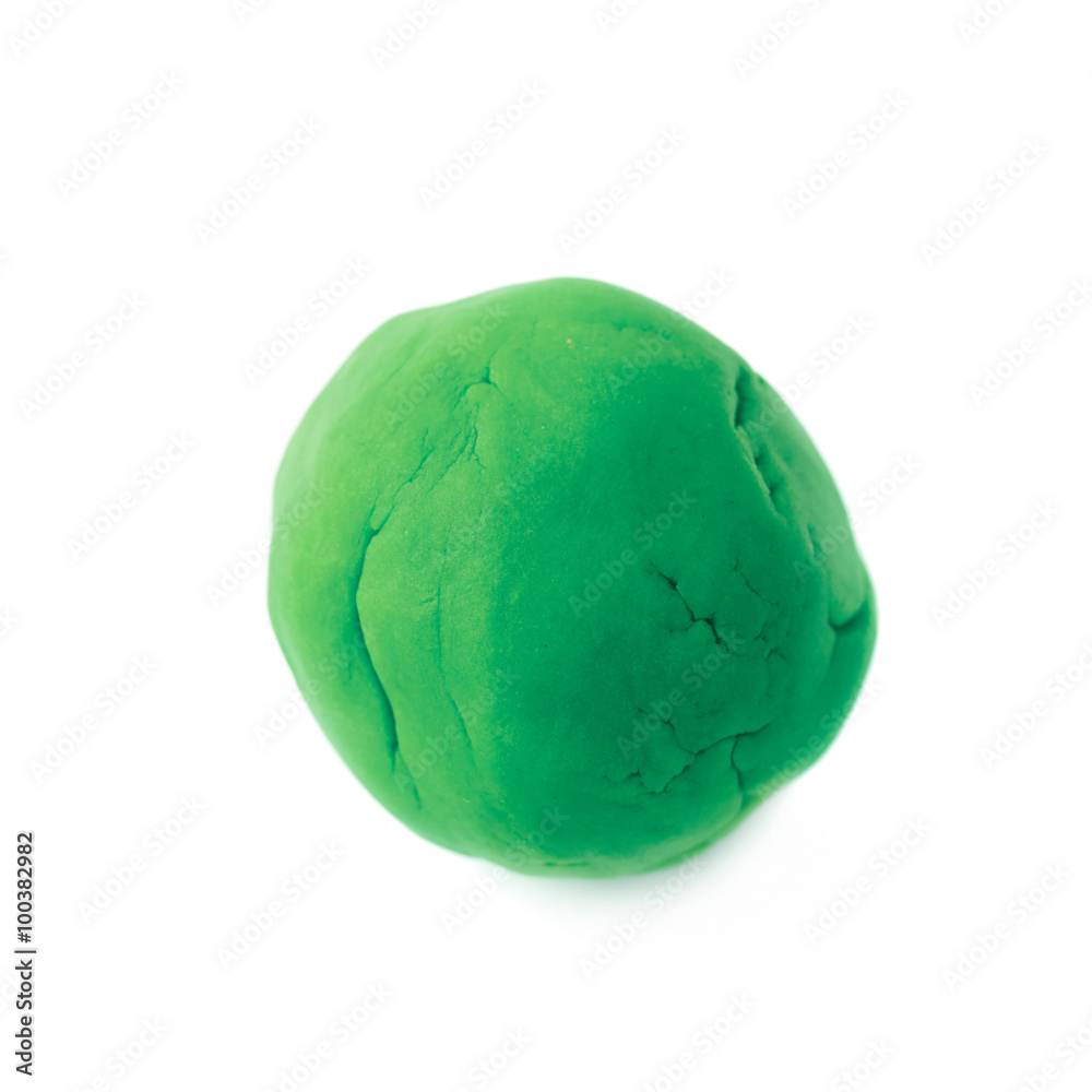Piece of a modelling clay isolated Piece of a modelling clay isolated