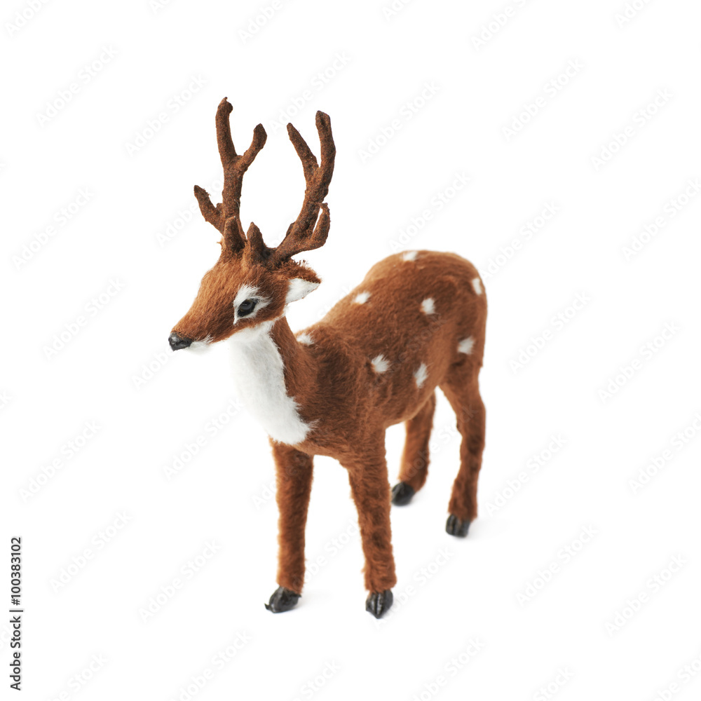 Fototapeta premium Toy roe deer fawn isolated