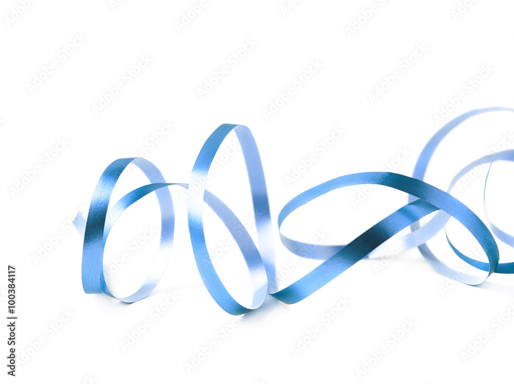 Curly and glossy ribbon isolated Curly and glossy ribbon isolated