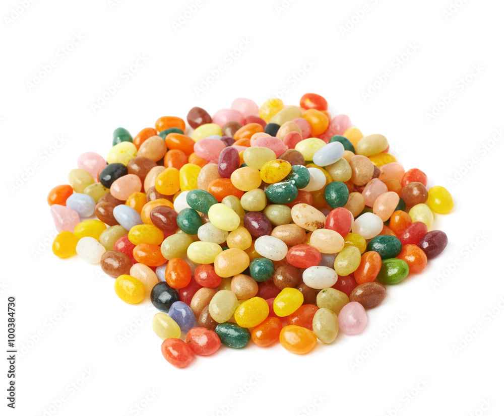 Big pile of jelly beans isolated Big pile of jelly beans isolated