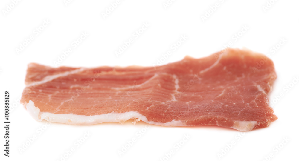 Jamon ham slice isolated