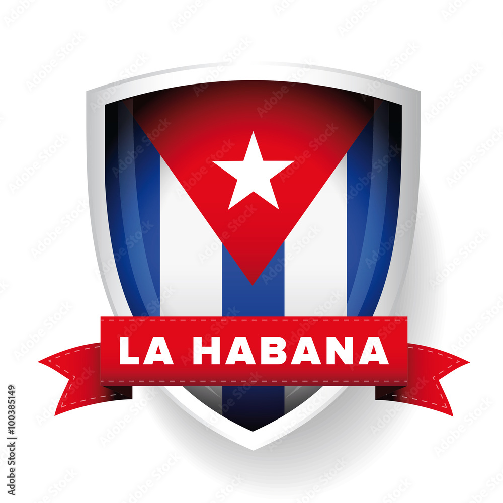 Havana, La Habana, Cuba flag vector