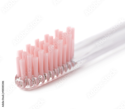 Brand new plastic toothbrush isolated