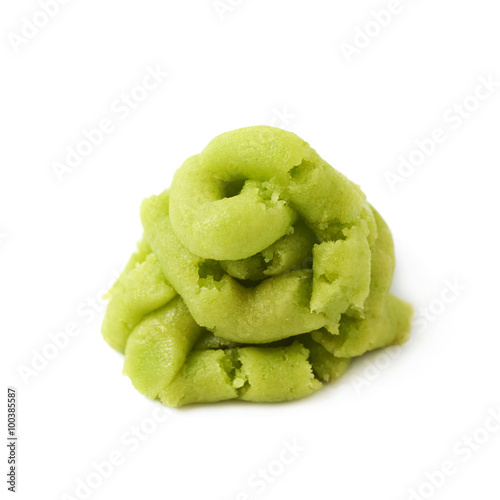 Pile of wasabi paste isolated