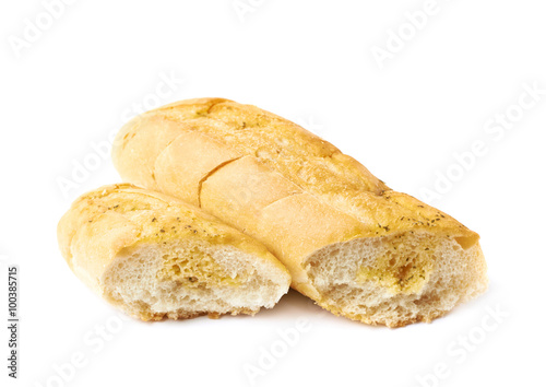 Italian ciabatta white bread isolated