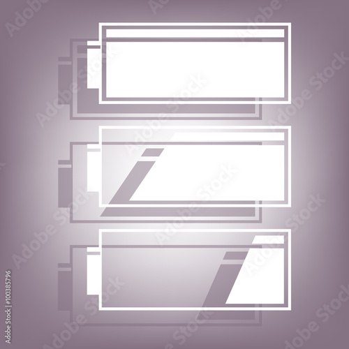 Battery charge level indicators icon