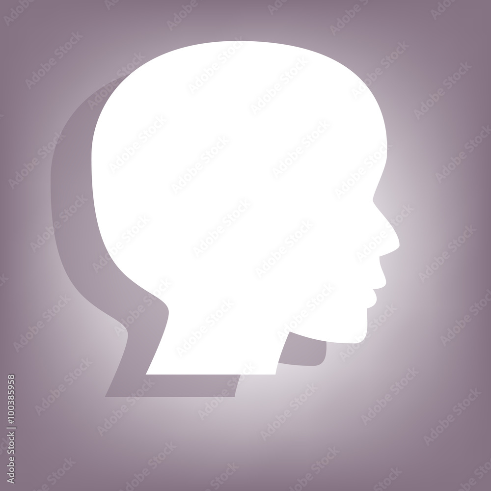 Human head silhouette icon
