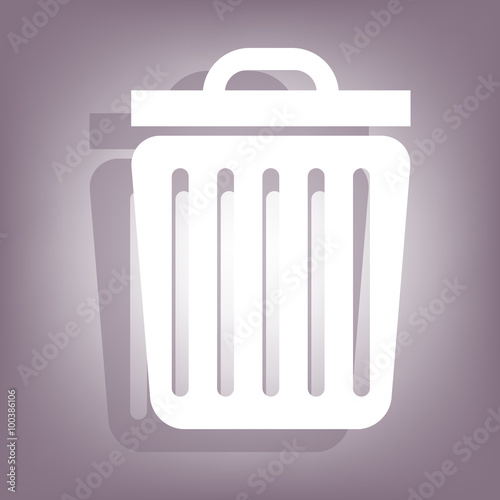 Trash icon with shadow