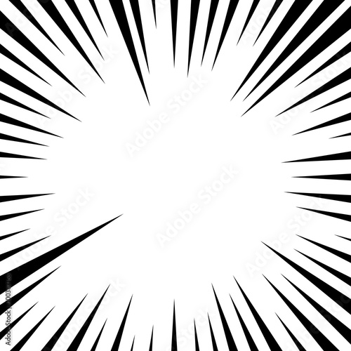 Abstract rays, beams background. Pointed radiating lines.