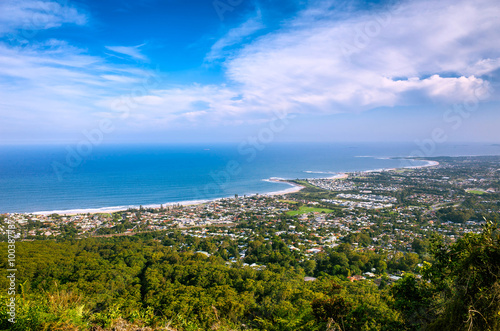 Aerial View of the Coastal City of Wollongong in Australia © jaaske