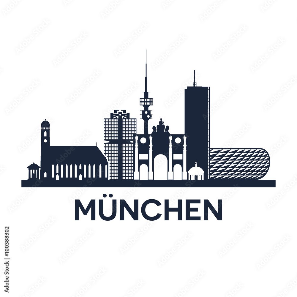 Munich Skyline Emblem