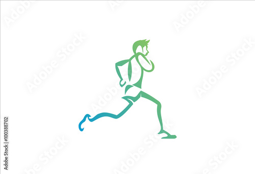  running man vector logo