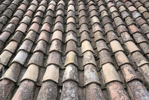 Old rustic caramic roof tile texture © augustcindy