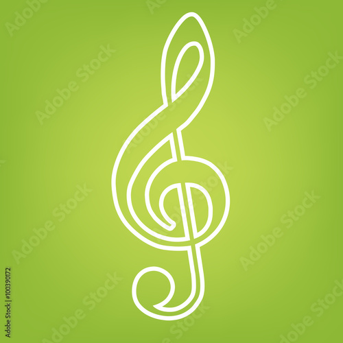 Violine clef line icon