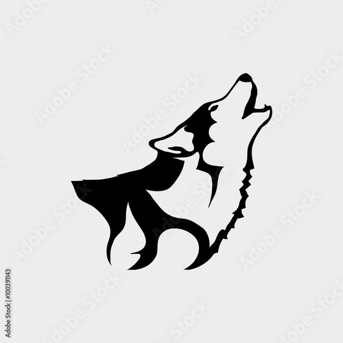 Logo with head of a wolf