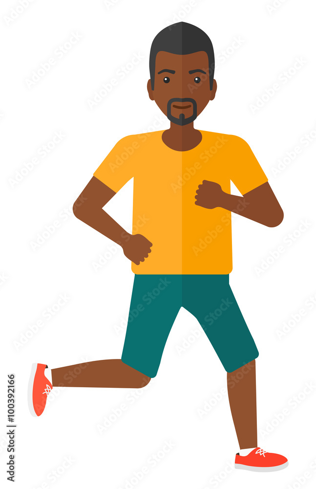 Sportive man jogging.