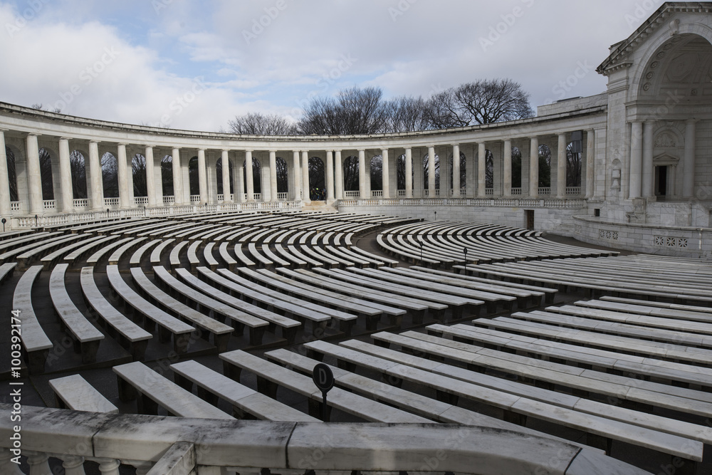 Arlington National Cemetery tilt-shift, Washington, D.C., USA - January 16, 2016