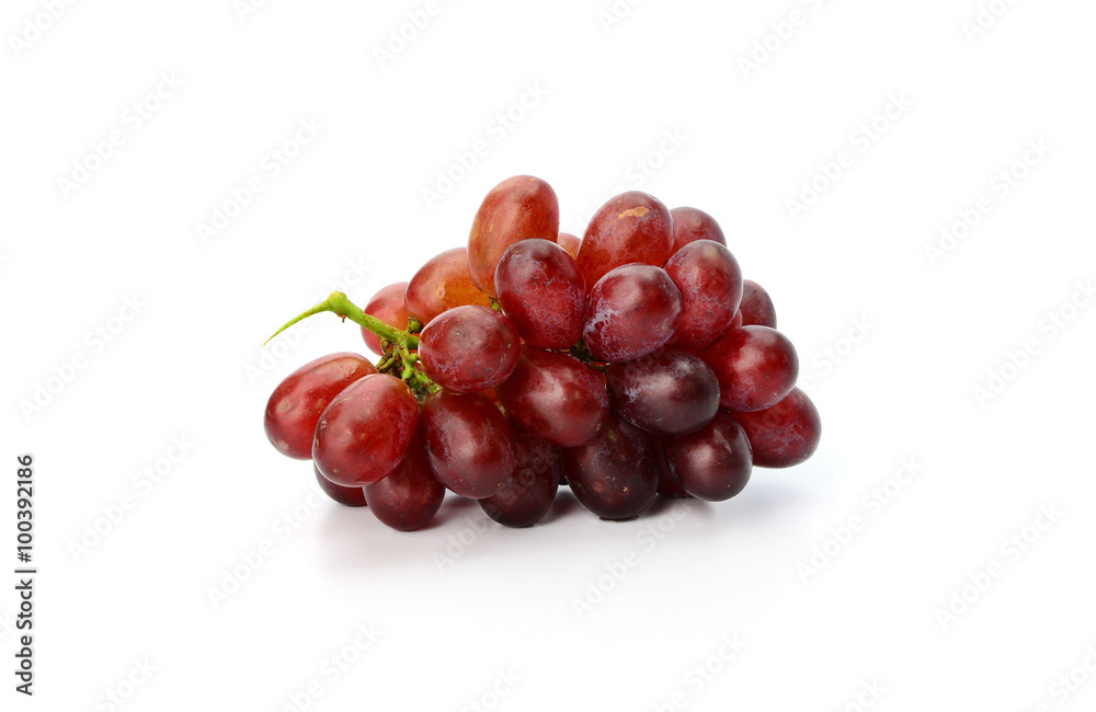 Red grapes isolated on white background Red grapes isolated on white background